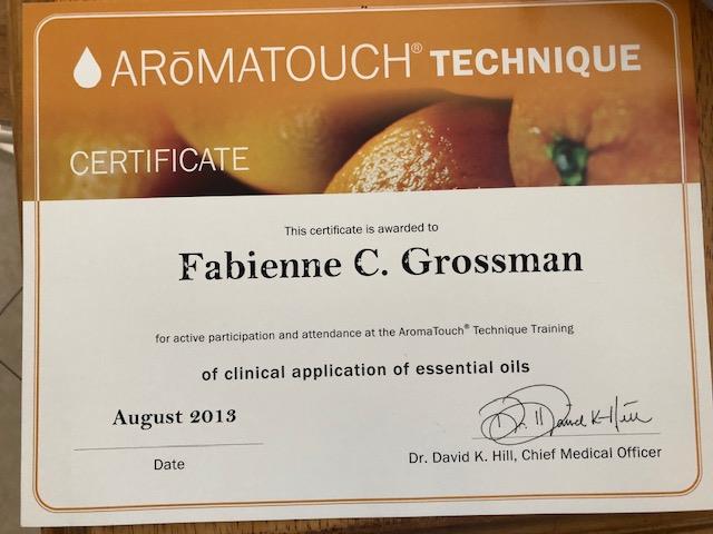 Aromatouch Certificate